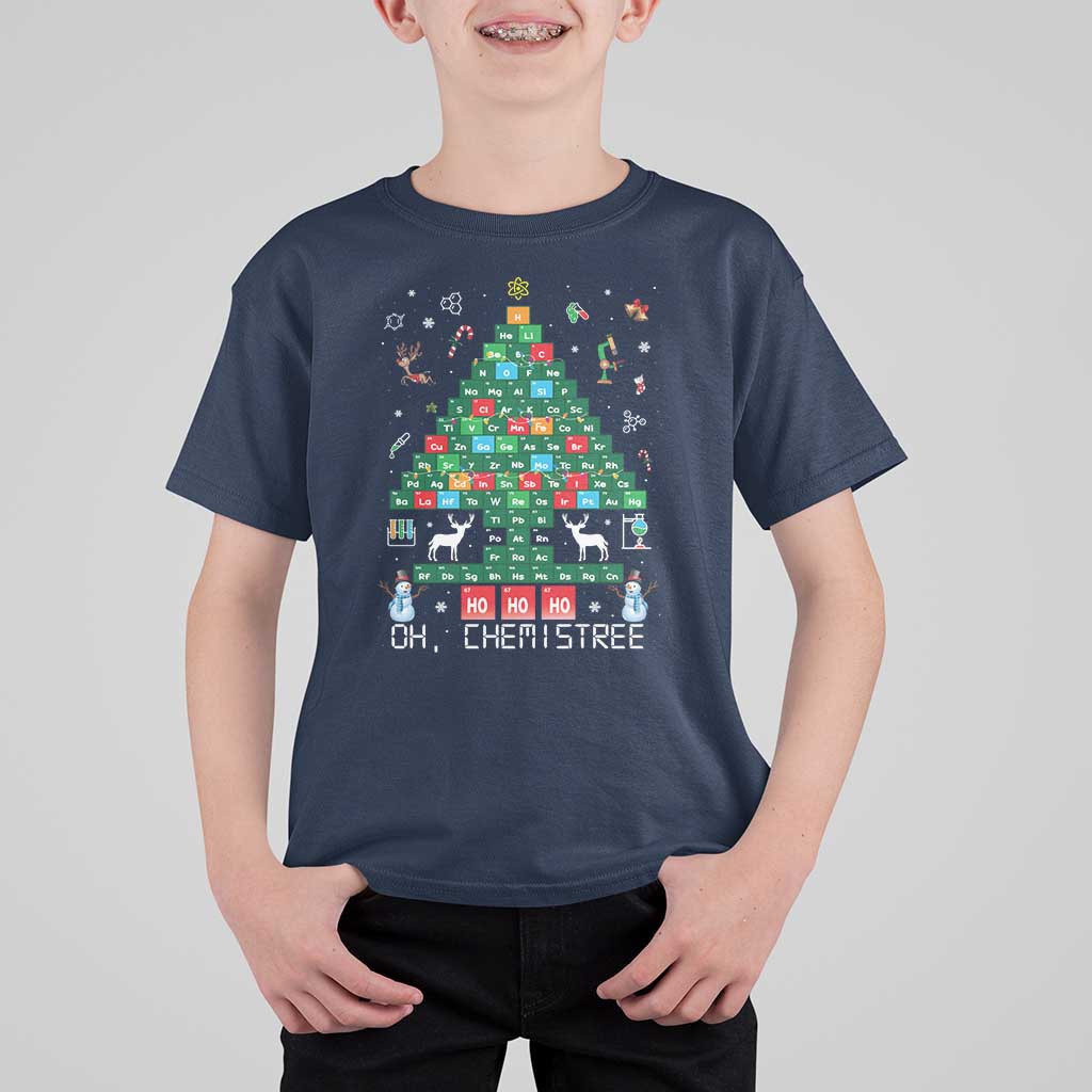 Christmas Chemistry Teacher T Shirt For Kid Oh Chemistree Laboratory Lab Tech Teacher Xmas Gift TS10
