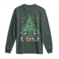 Christmas Chemistry Teacher Long Sleeve Shirt Oh Chemistree Laboratory Lab Tech Teacher Xmas Gift