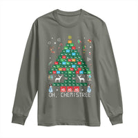 Christmas Chemistry Teacher Long Sleeve Shirt Oh Chemistree Laboratory Lab Tech Teacher Xmas Gift
