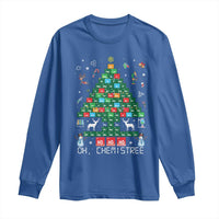 Christmas Chemistry Teacher Long Sleeve Shirt Oh Chemistree Laboratory Lab Tech Teacher Xmas Gift