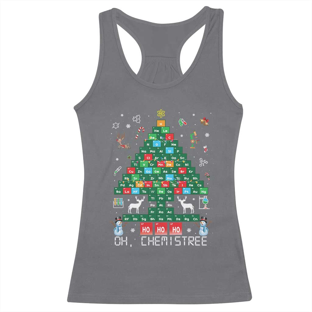 Christmas Chemistry Teacher Racerback Tank Top Oh Chemistree Laboratory Lab Tech Teacher Xmas Gift