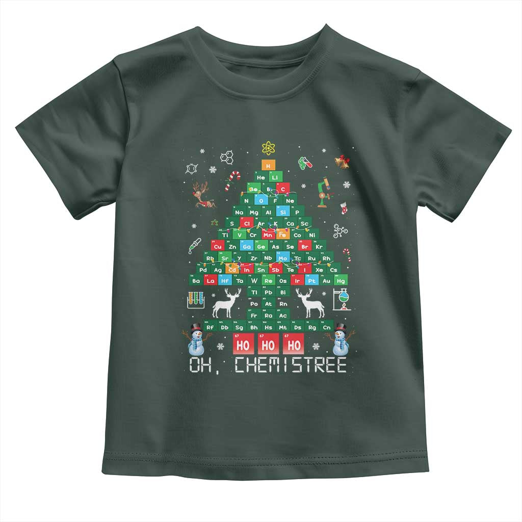 Christmas Chemistry Teacher Toddler T Shirt Oh Chemistree Laboratory Lab Tech Teacher Xmas Gift TS10