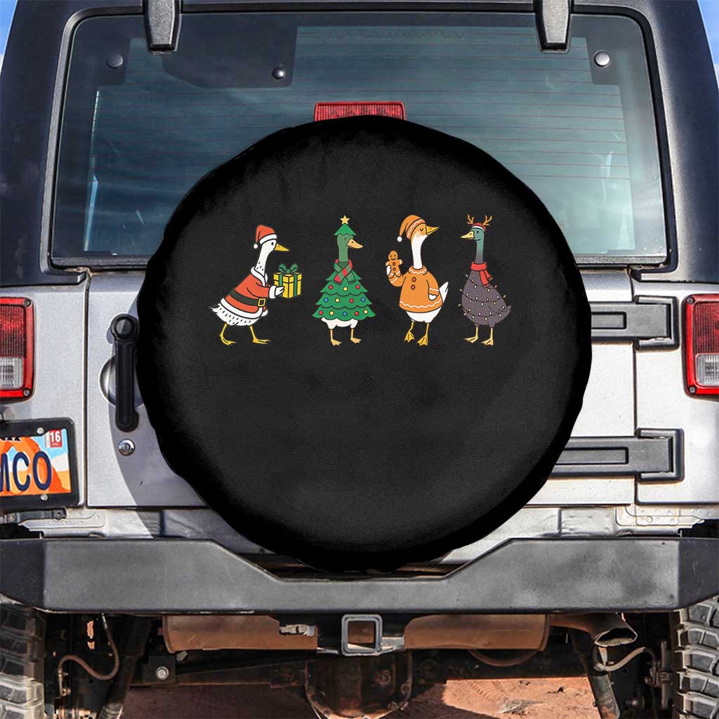 Christmas Ducks Spare Tire Cover Funny Animals Farm Lover Gift Xmas Light - Wonder Print Shop