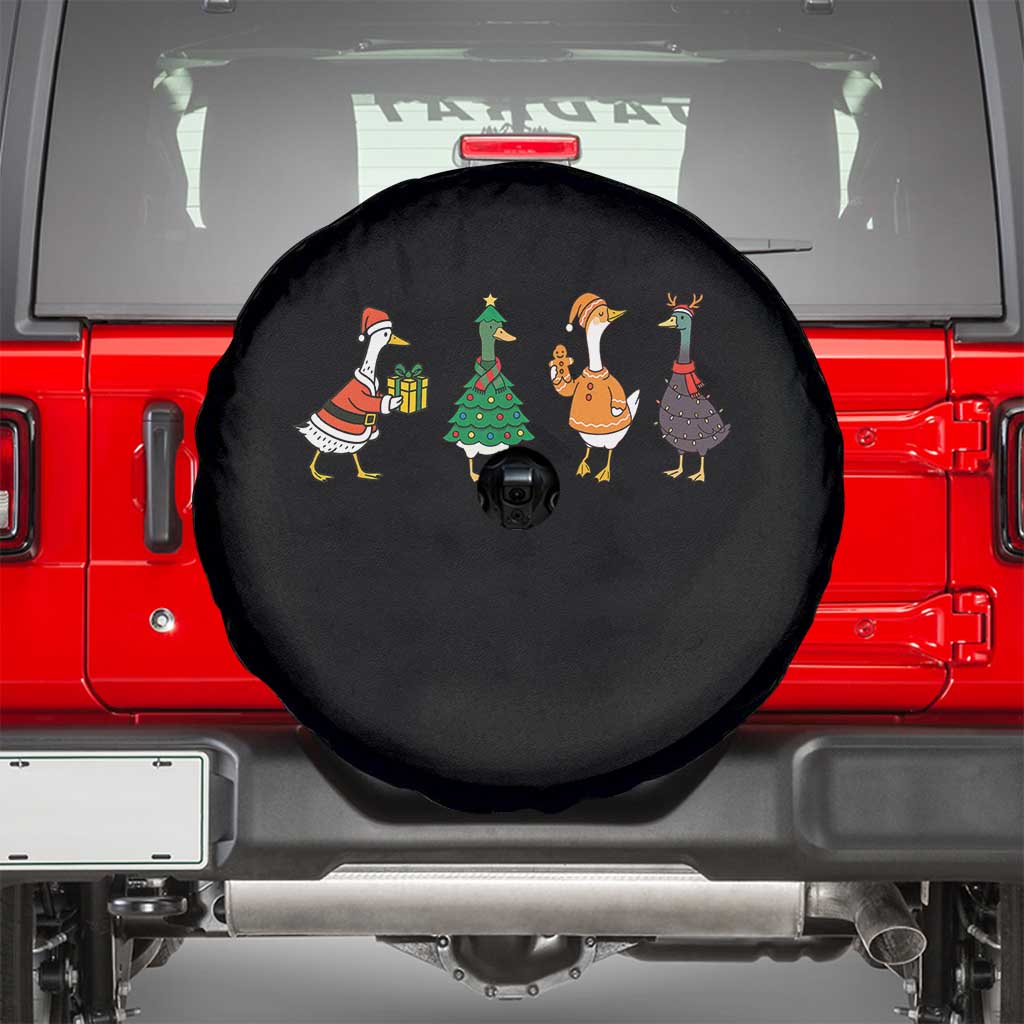 Christmas Ducks Spare Tire Cover Funny Animals Farm Lover Gift Xmas Light - Wonder Print Shop