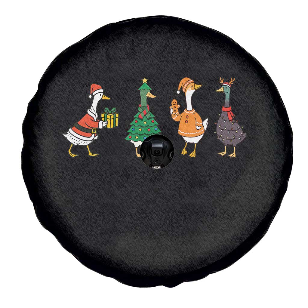 Christmas Ducks Spare Tire Cover Funny Animals Farm Lover Gift Xmas Light - Wonder Print Shop