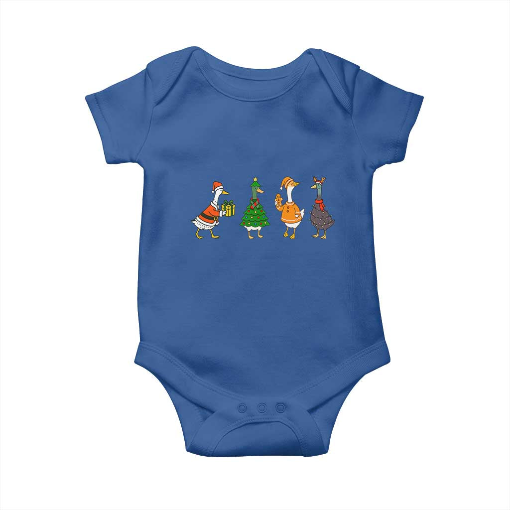 Christmas Ducks Baby Onesie Funny Animals Farm Lover Gift Xmas Light - Wonder Print Shop