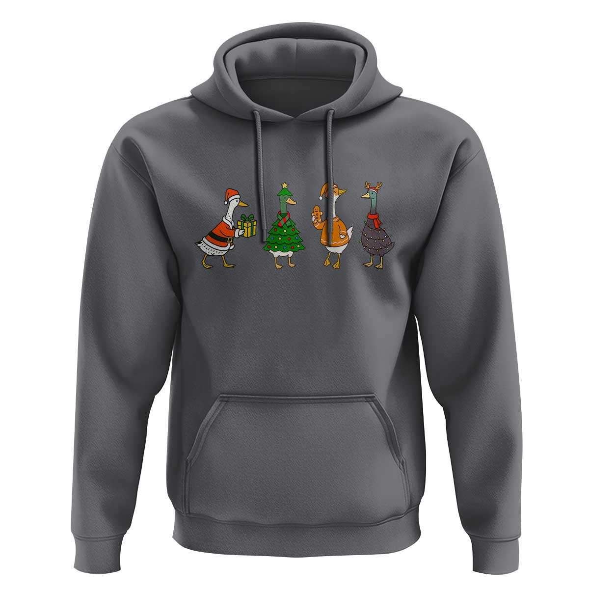 Christmas Ducks Hoodie Funny Animals Farm Lover Gift Xmas Light - Wonder Print Shop