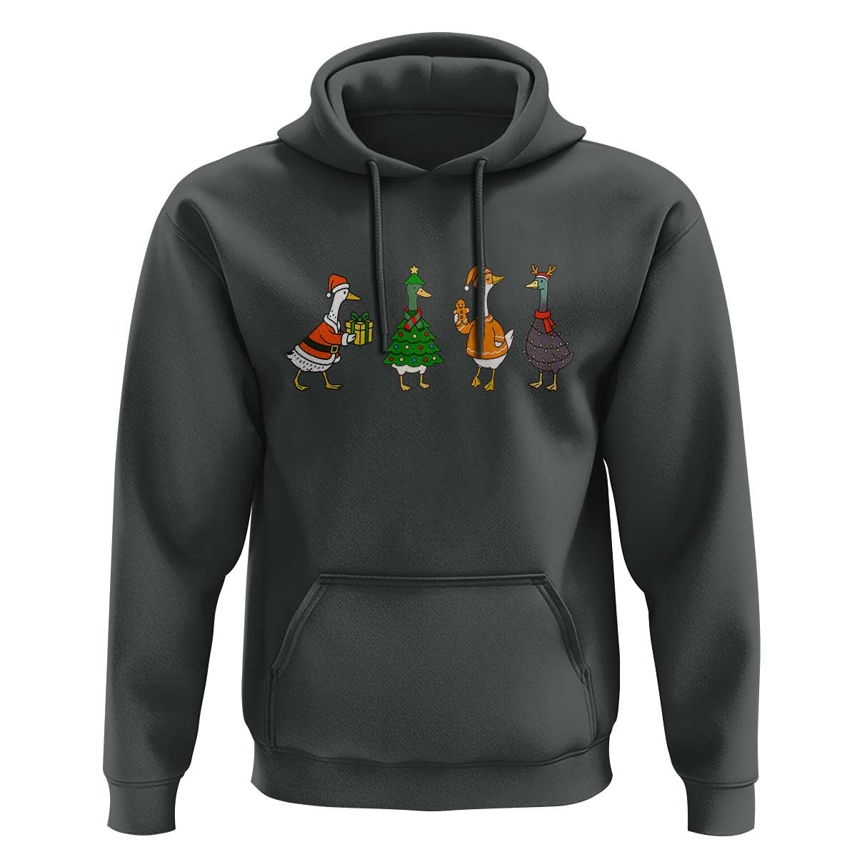 Christmas Ducks Hoodie Funny Animals Farm Lover Gift Xmas Light - Wonder Print Shop