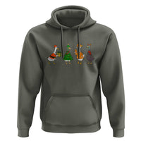 Christmas Ducks Hoodie Funny Animals Farm Lover Gift Xmas Light - Wonder Print Shop