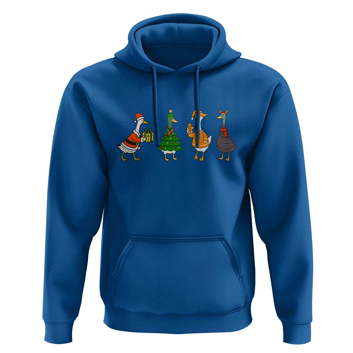 Christmas Ducks Hoodie Funny Animals Farm Lover Gift Xmas Light - Wonder Print Shop