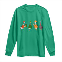 Christmas Ducks Long Sleeve Shirt Funny Animals Farm Lover Gift Xmas Light - Wonder Print Shop