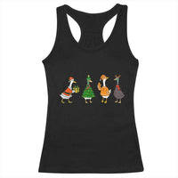 Christmas Ducks Racerback Tank Top Funny Animals Farm Lover Gift Xmas Light - Wonder Print Shop