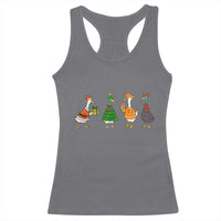 Christmas Ducks Racerback Tank Top Funny Animals Farm Lover Gift Xmas Light - Wonder Print Shop