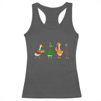 Christmas Ducks Racerback Tank Top Funny Animals Farm Lover Gift Xmas Light - Wonder Print Shop