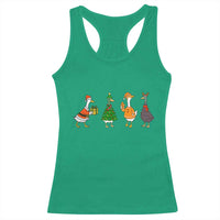 Christmas Ducks Racerback Tank Top Funny Animals Farm Lover Gift Xmas Light - Wonder Print Shop