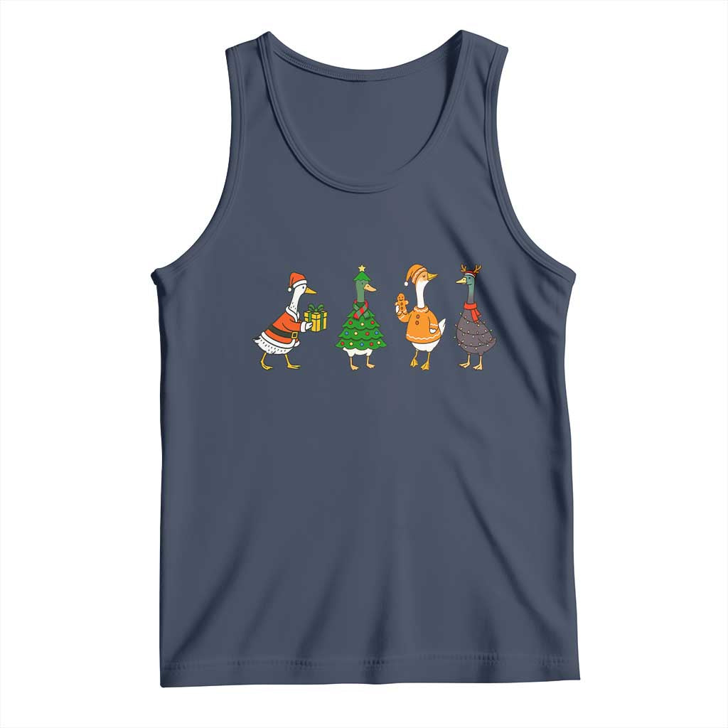 Christmas Ducks Tank Top Funny Animals Farm Lover Gift Xmas Light - Wonder Print Shop