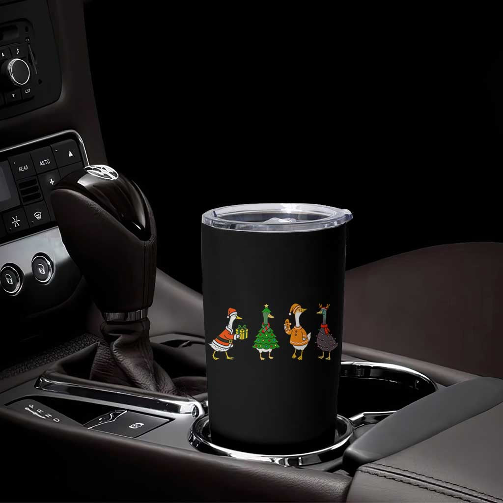 Christmas Ducks Tumbler Cup Funny Animals Farm Lover Gift Xmas Light - Wonder Print Shop