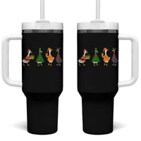 Christmas Ducks Tumbler With Handle Funny Animals Farm Lover Gift Xmas Light - Wonder Print Shop