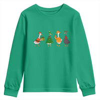 Christmas Ducks Youth Sweatshirt Funny Animals Farm Lover Gift Xmas Light - Wonder Print Shop