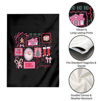Pink Christmas Garden Flag Old Xmas Vintage Pink Santa Claus - Wonder Print Shop