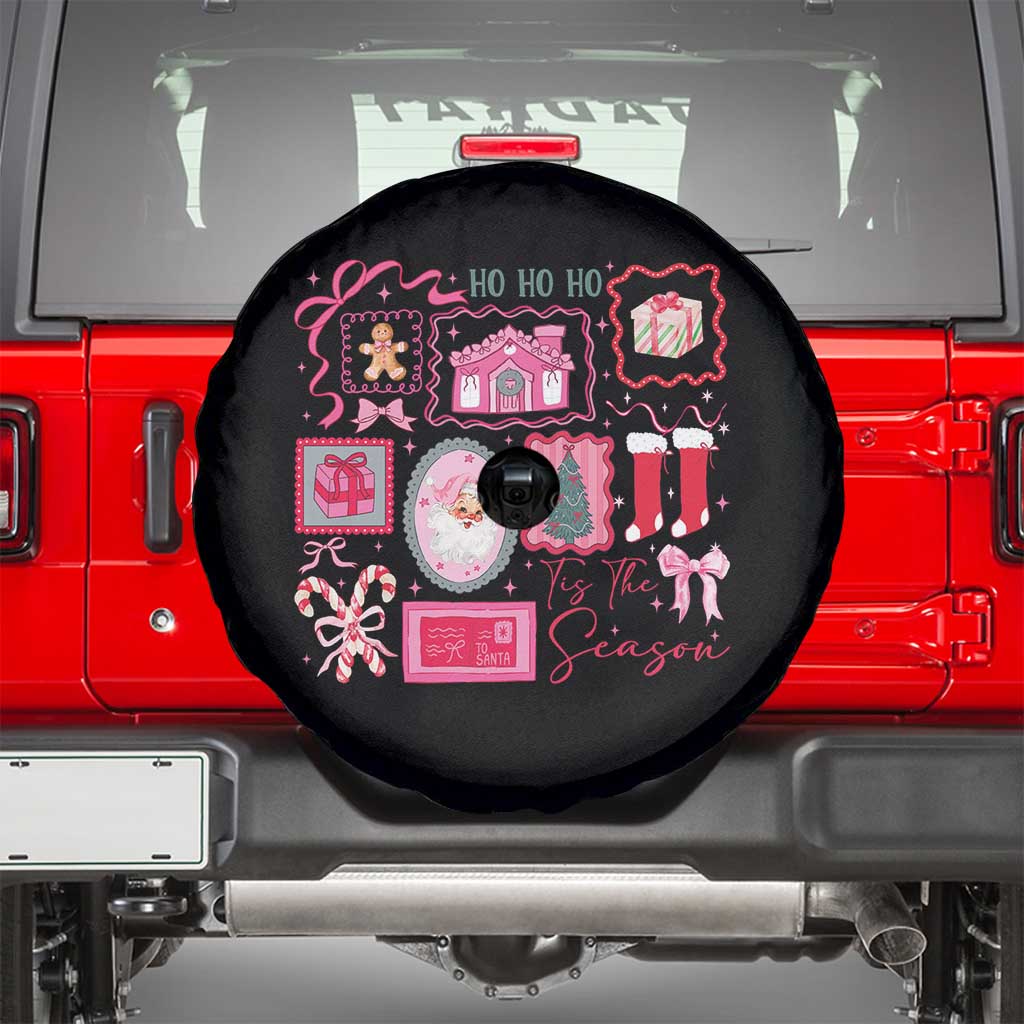Pink Christmas Spare Tire Cover Old Xmas Vintage Pink Santa Claus - Wonder Print Shop