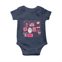 Pink Christmas Baby Onesie Old Xmas Vintage Pink Santa Claus - Wonder Print Shop