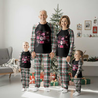 Pink Christmas Plaid Pajama Set Old Xmas Vintage Pink Santa Claus - Wonder Print Shop