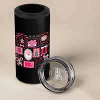 Pink Christmas 4 in 1 Can Cooler Tumbler Old Xmas Vintage Pink Santa Claus - Wonder Print Shop