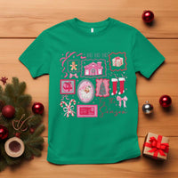 Pink Christmas T Shirt Old Xmas Vintage Pink Santa Claus - Wonder Print Shop