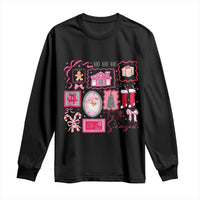 Pink Christmas Long Sleeve Shirt Old Xmas Vintage Pink Santa Claus - Wonder Print Shop