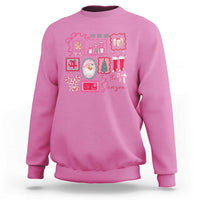 Pink Christmas Sweatshirt Old Xmas Vintage Pink Santa Claus - undefined