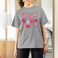 Pink Christmas T Shirt For Women Old Xmas Vintage Pink Santa Claus - Wonder Print Shop