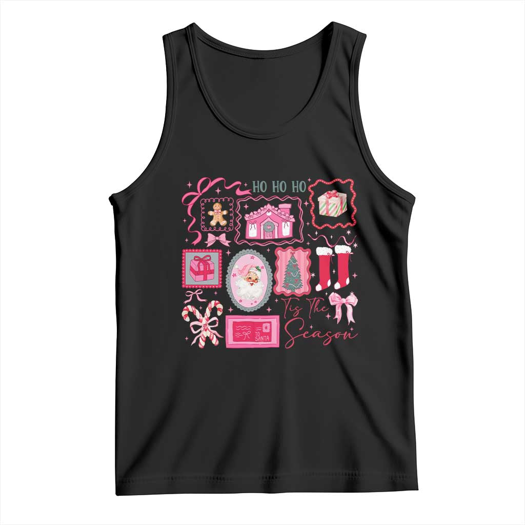 Pink Christmas Tank Top Old Xmas Vintage Pink Santa Claus - Wonder Print Shop