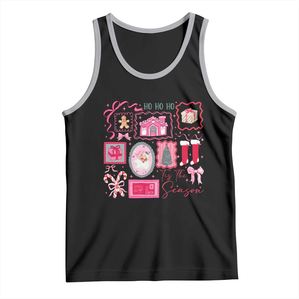Pink Christmas Tank Top Old Xmas Vintage Pink Santa Claus - Wonder Print Shop