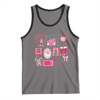Pink Christmas Tank Top Old Xmas Vintage Pink Santa Claus - Wonder Print Shop