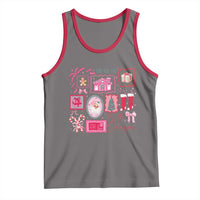 Pink Christmas Tank Top Old Xmas Vintage Pink Santa Claus - Wonder Print Shop