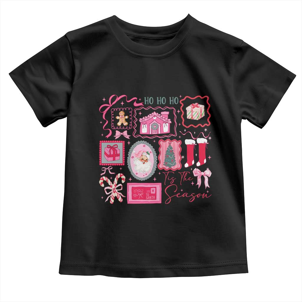 Pink Christmas Toddler T Shirt Old Xmas Vintage Pink Santa Claus - Wonder Print Shop
