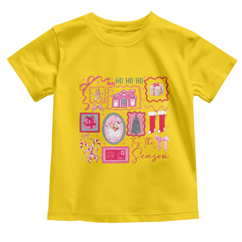 Pink Christmas Toddler T Shirt Old Xmas Vintage Pink Santa Claus - Wonder Print Shop