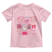 Pink Christmas Toddler T Shirt Old Xmas Vintage Pink Santa Claus - Wonder Print Shop