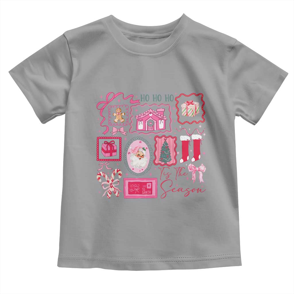 Pink Christmas Toddler T Shirt Old Xmas Vintage Pink Santa Claus - Wonder Print Shop