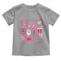 Pink Christmas Toddler T Shirt Old Xmas Vintage Pink Santa Claus - Wonder Print Shop