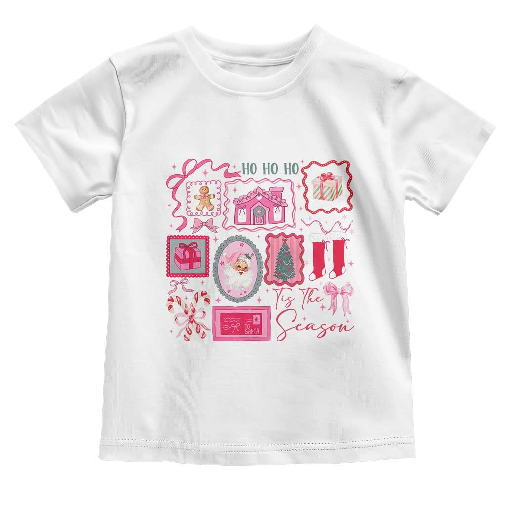 Pink Christmas Toddler T Shirt Old Xmas Vintage Pink Santa Claus - Wonder Print Shop