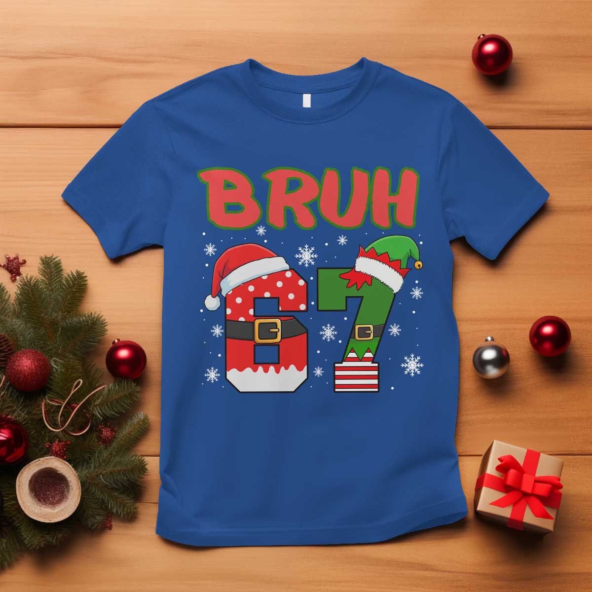 67 Christmas T Shirt Six Seven Bruh Funny Boys Kids Meme Pajamas Gen Alpha Slang - Wonder Print Shop