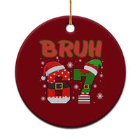 67 Christmas Ceramic Ornament Six Seven Bruh Funny Boys Kids Meme Pajamas Gen Alpha Slang - Wonder Print Shop