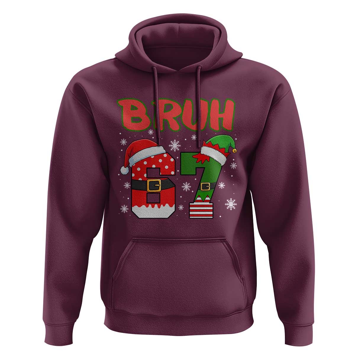 67 Christmas Hoodie Six Seven Bruh Funny Boys Kids Meme Pajamas Gen Alpha Slang - Wonder Print Shop
