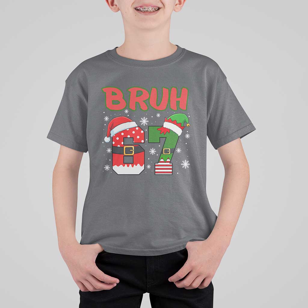 67 Christmas T Shirt For Kid Six Seven Bruh Funny Boys Kids Meme Pajamas Gen Alpha Slang - Wonder Print Shop
