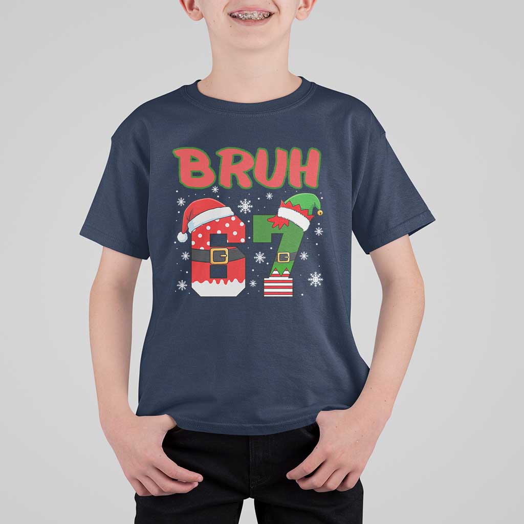 67 Christmas T Shirt For Kid Six Seven Bruh Funny Boys Kids Meme Pajamas Gen Alpha Slang - Wonder Print Shop