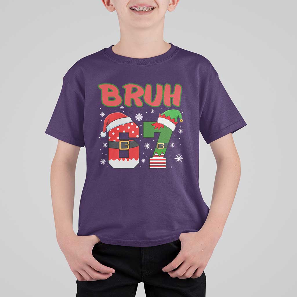67 Christmas T Shirt For Kid Six Seven Bruh Funny Boys Kids Meme Pajamas Gen Alpha Slang - Wonder Print Shop