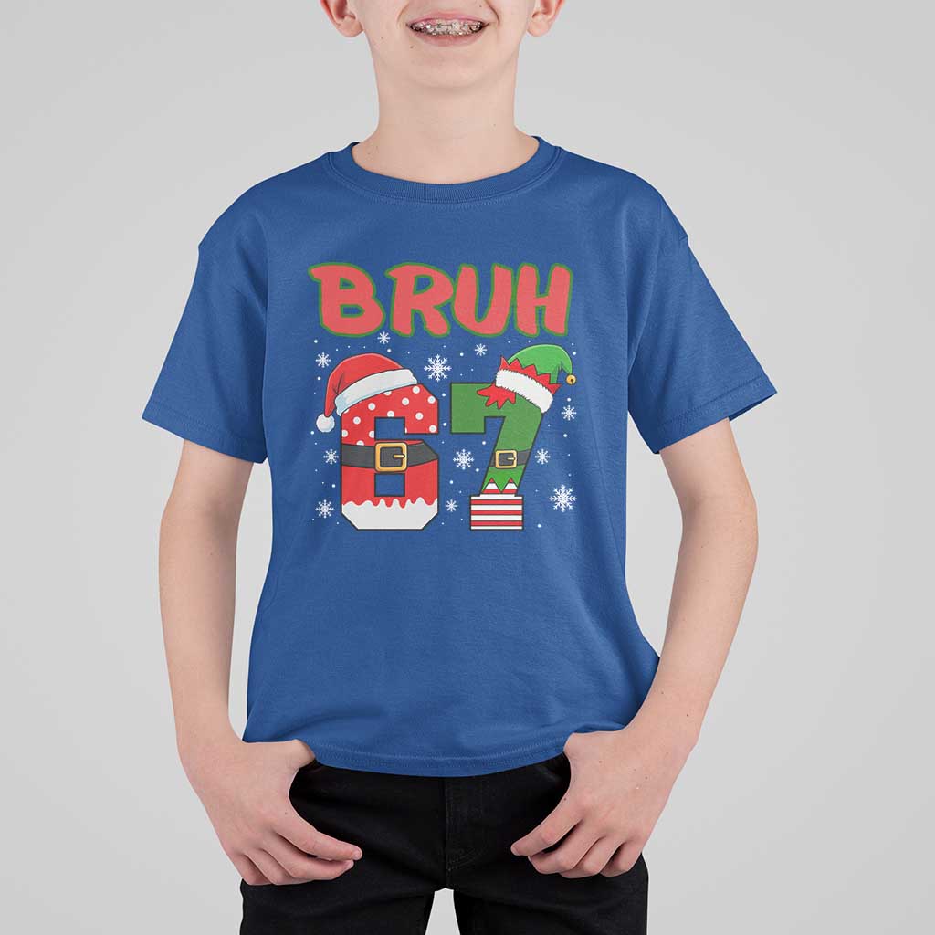 67 Christmas T Shirt For Kid Six Seven Bruh Funny Boys Kids Meme Pajamas Gen Alpha Slang - Wonder Print Shop