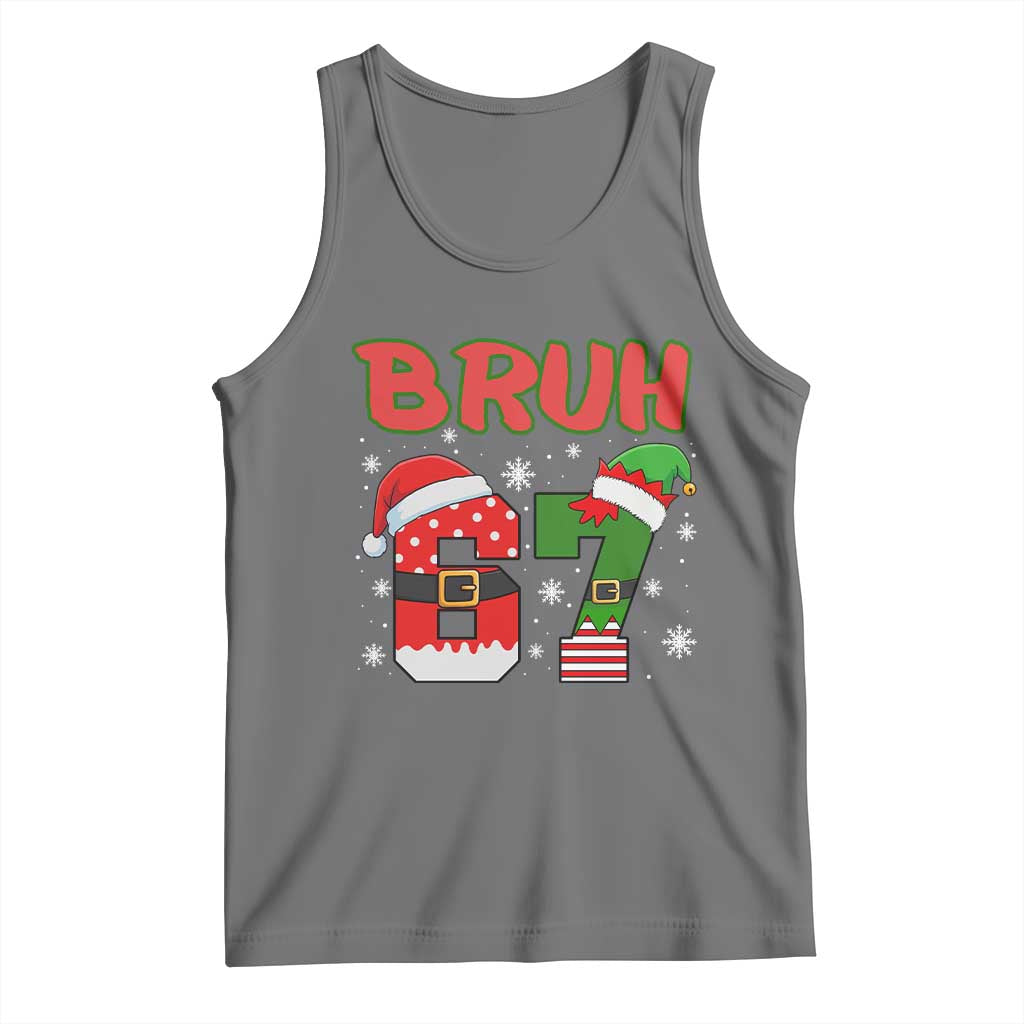 67 Christmas Tank Top Six Seven Bruh Funny Boys Kids Meme Pajamas Gen Alpha Slang - Wonder Print Shop